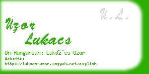 uzor lukacs business card